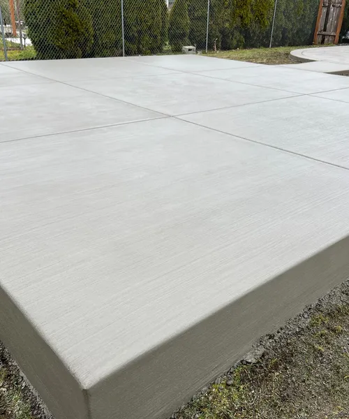 Broom Finish Patio Replacement With Decorative Border And Swimming SPA Slab in Kent 